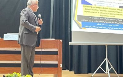 “د. محمود الورفلي يشارك في الندوة العلمية حول التعليم العالي المفتوح والتعليم الإلكتروني”