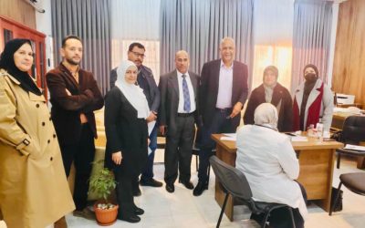 عميد كلية الطب البشري يزور طلبة الدراسات العليا في مستشفى طب وجراحة الأطفال