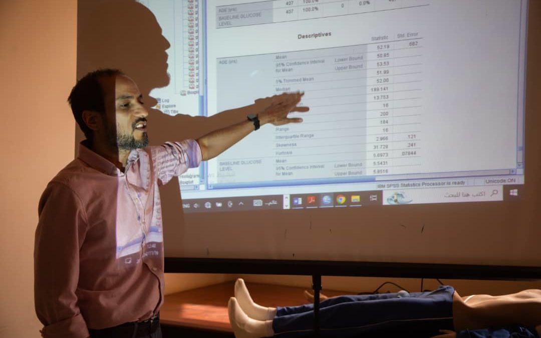 ورشة عمل حول منهجية البحث العلمي في كلية الطب