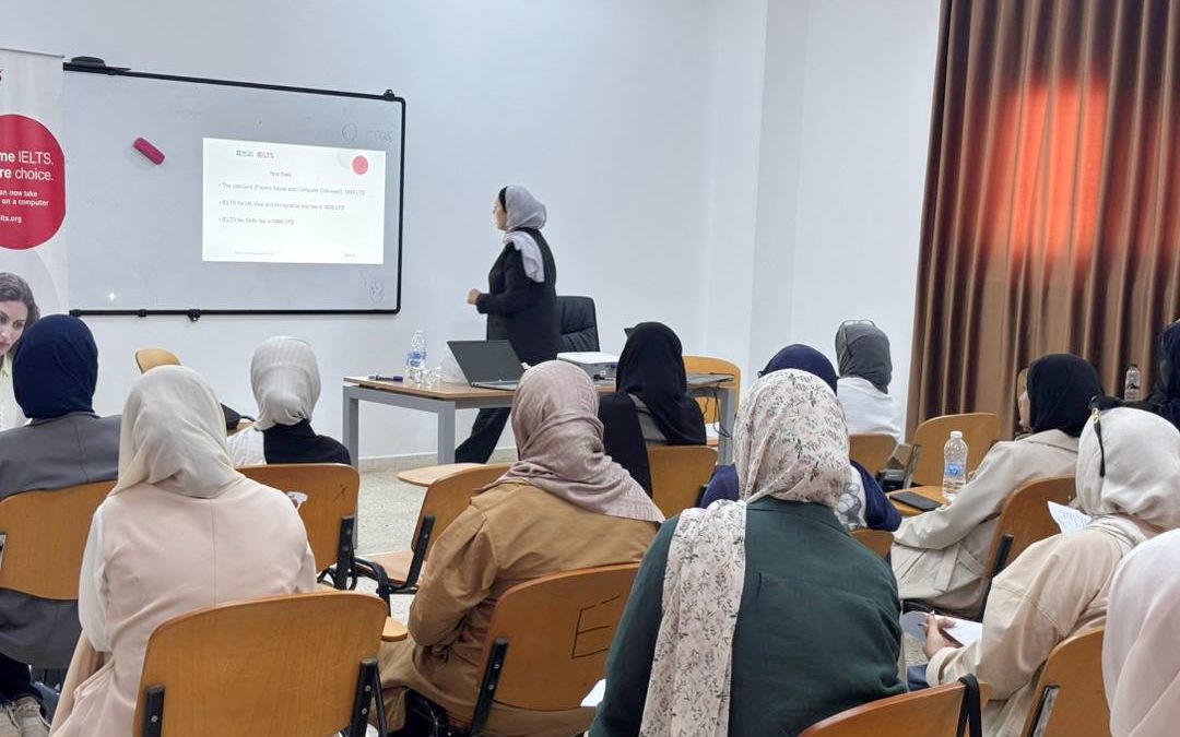 ورشة عمل حول اختبار الآيلتس بكلية اللغات