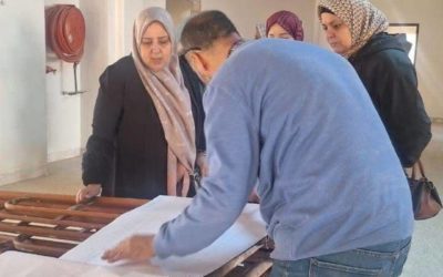 جولة ميدانية لمتابعة أعمال الصيانة والتطوير بالمكتبة المركزية الطبية